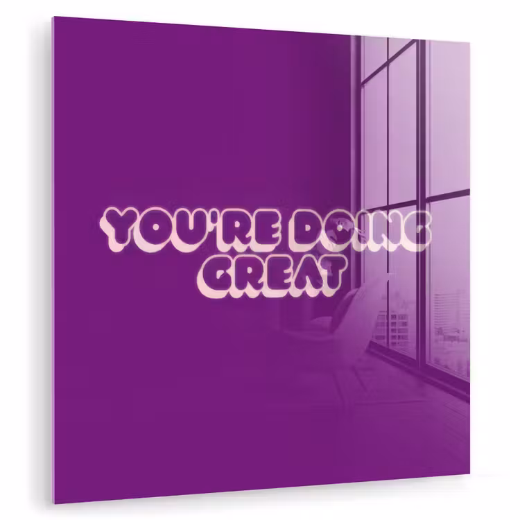 You're doing great - Paars - Bubble letters plexiglas 5mm klein -zzzproduct_nieuw