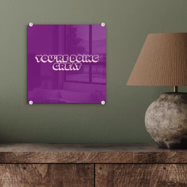 You're doing great - Paars - Bubble letters plexiglas 5mm klein -sfeer3