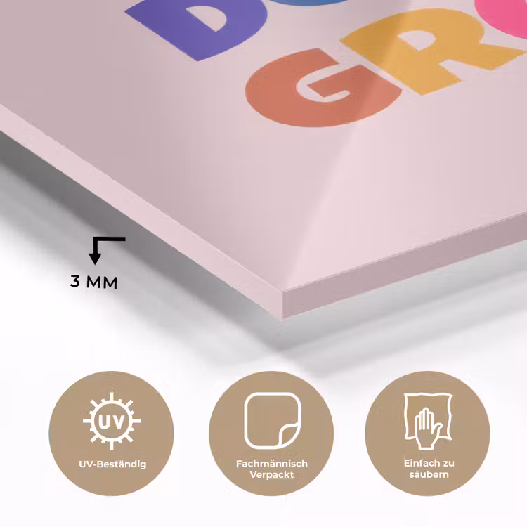 You're doing great - Roze - Kleurrijk plexiglas 5mm klein -wsfeer2_DE