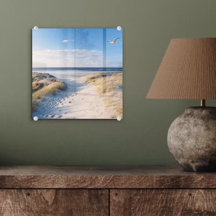 Duin - Meeuw - Strand - Zee - Zon plexiglas 5mm klein -sfeer3