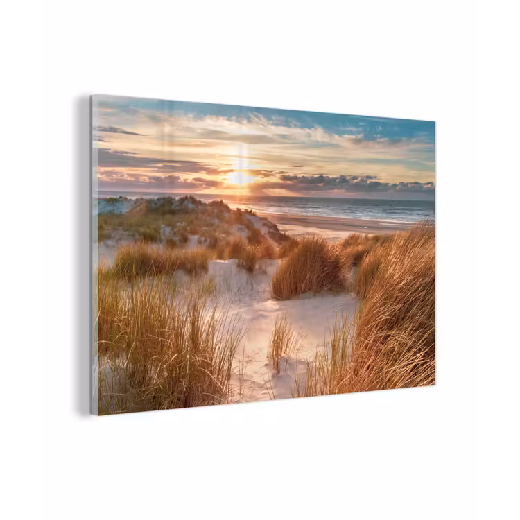 Duin - Planten - Zonsondergang - Strand - Zee plexiglas 5mm klein -zzzproduct_nieuw