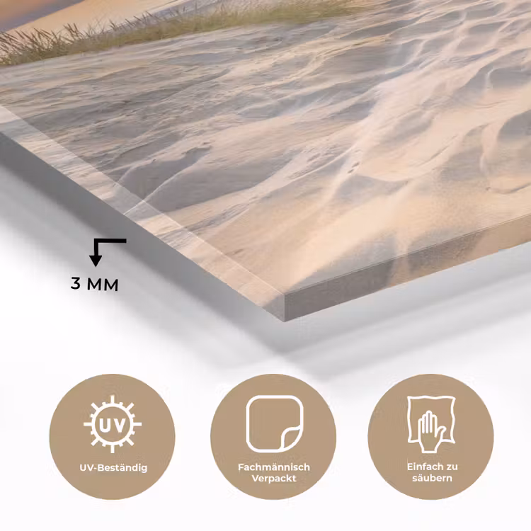 Duin - Zonsondergang - Horizon - Strand - Gras plexiglas 5mm klein -wsfeer2_DE