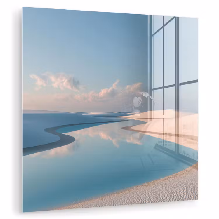 Duinen - Waterplas - Oneindige rust plexiglas 5mm klein -zzzproduct_nieuw