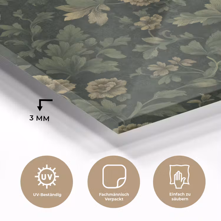 Donker - Groen - Goud - Botanisch plexiglas 5mm klein 11 -wsfeer2_DE