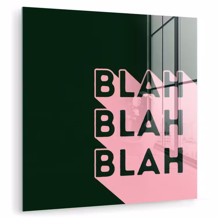Donkergroen - Tekst - Schaduw - Grafisch plexiglas 5mm klein -zzzproduct_nieuw