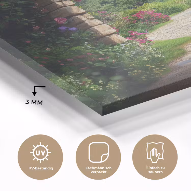 Doorkijk - Landschap - Bloemen - Pad - Uitzicht plexiglas 5mm klein -wsfeer2_DE