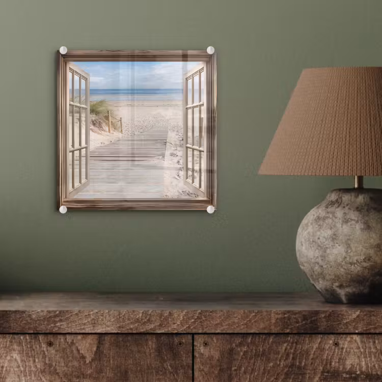 Doorkijk - Strand - Duinen - Pad - Landschap plexiglas 5mm klein -sfeer3