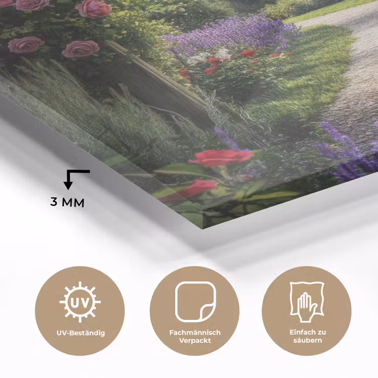 Doorkijk - Tuinboog - Bloemen - Natuur - Pad plexiglas 5mm klein -wsfeer2_DE
