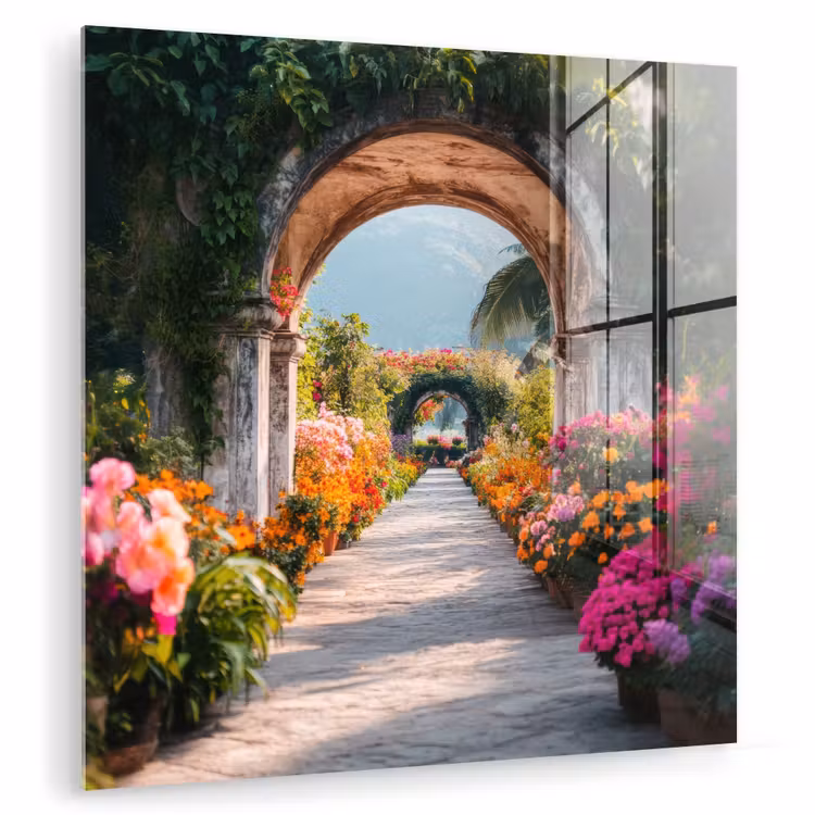 Doorkijk - Bloemen - Tropisch - Kleurrijk plexiglas 5mm klein -zzzproduct_nieuw