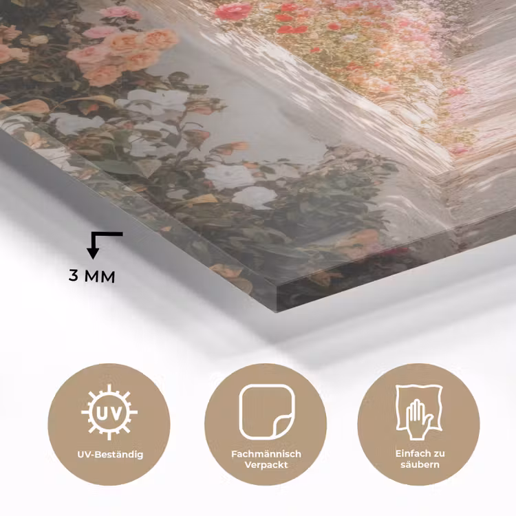 Doorkijk - Boog - Bloemen - Pastel plexiglas 5mm klein -wsfeer2_DE