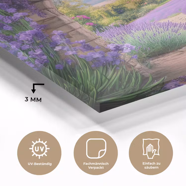 Doorkijk - Lavendel - Bloemen - Paars - Poort plexiglas 5mm klein -wsfeer2_DE