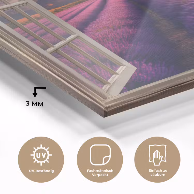 Doorkijk - Lavendel - Landschap - Bloemen - Paars plexiglas 5mm klein -wsfeer2_DE