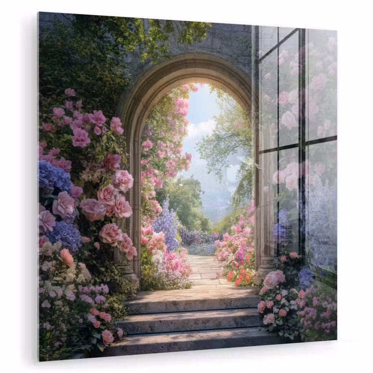 Doorkijk - Rozen - Vintage - Bloemen plexiglas 5mm klein -zzzproduct_nieuw