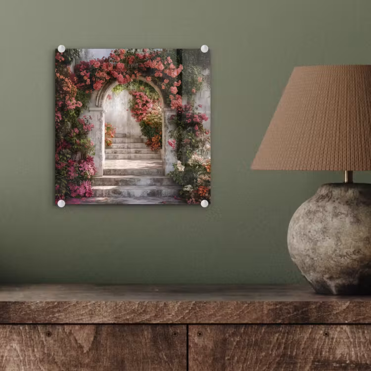 Doorkijk - Rozen - Vintage - Poort plexiglas 5mm klein -sfeer3