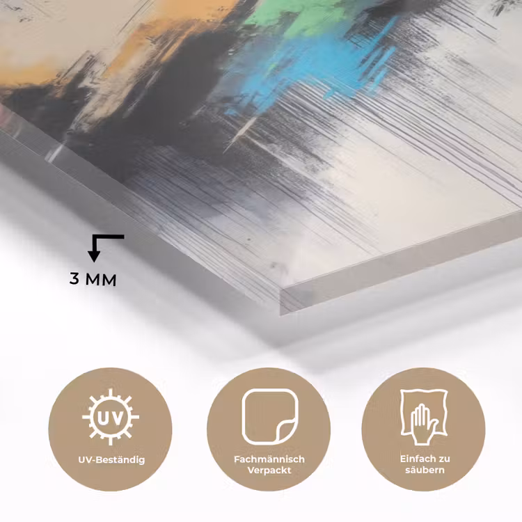 Dynamisch - Abstract - Kleurrijk - Zwart plexiglas 5mm klein -wsfeer2_DE