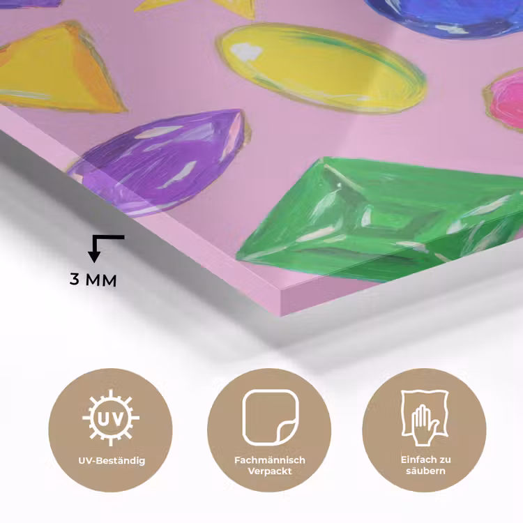 Edelstenen - Vormen - Hartje - Kleurrijk plexiglas 5mm klein -wsfeer2_DE