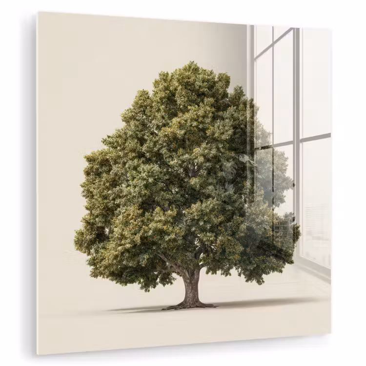 Eikenboom - Groen - Lichte achtergrond plexiglas 5mm klein -zzzproduct_nieuw