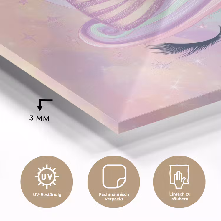 Eenhoorn - Glitters - Regenboog - Pastel plexiglas 5mm klein -wsfeer2_DE
