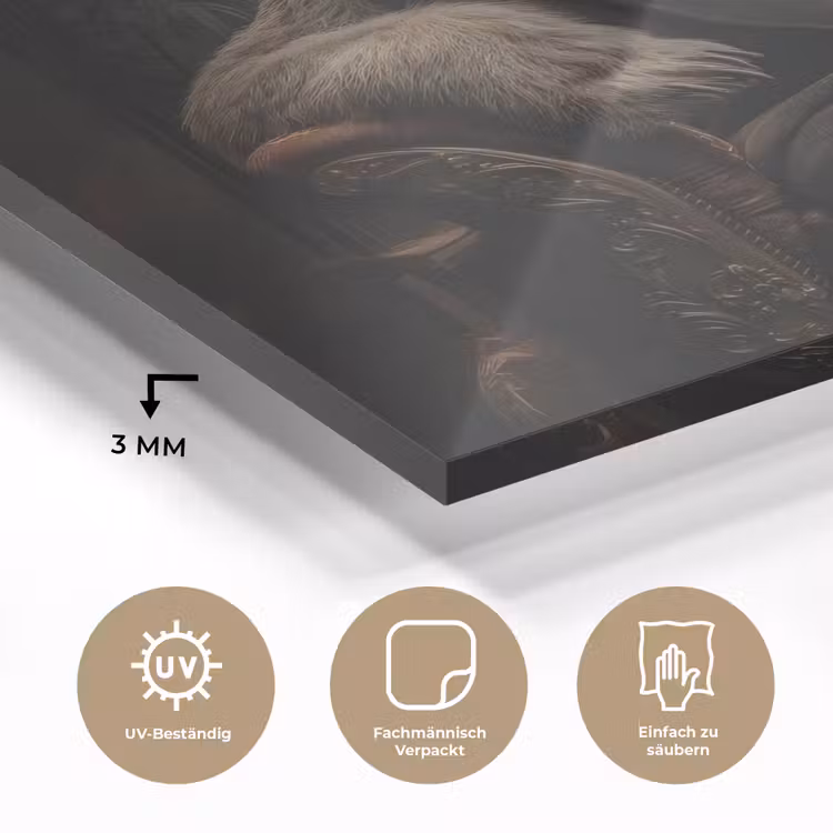 Ijsbeer - Hoed - Bril - Stoel plexiglas 5mm klein -wsfeer2_DE