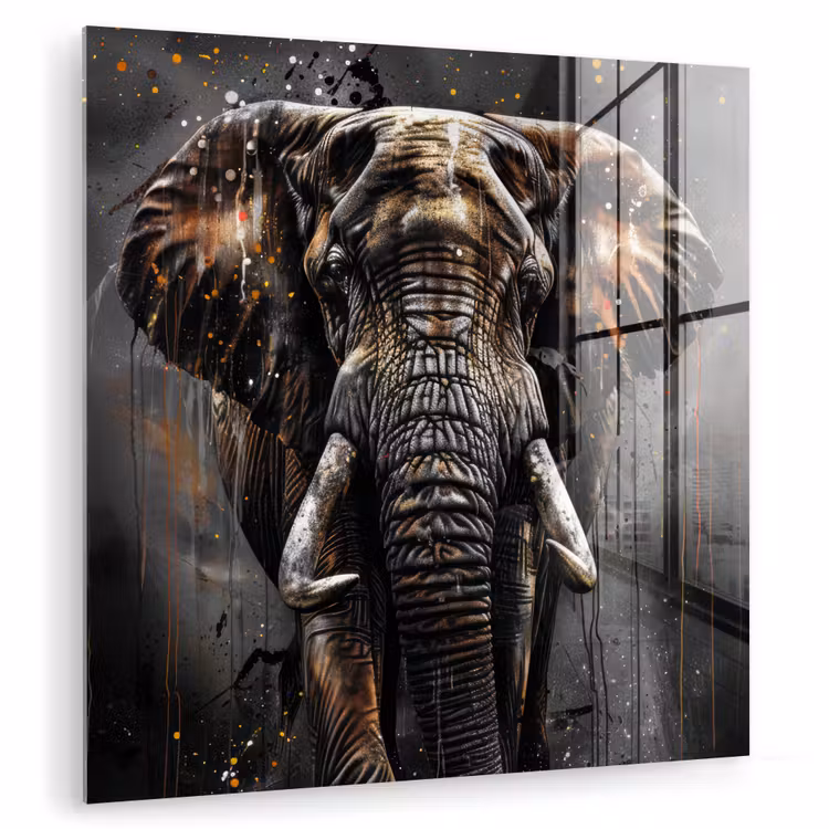 Olifant - Watercolor - Wilde dieren - Luxe plexiglas 5mm klein -zzzproduct_nieuw