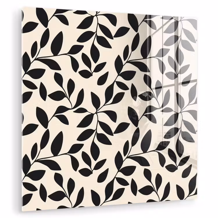 Elegant - Patroon - Zwart - Beige plexiglas 5mm klein 11 -zzzproduct_nieuw