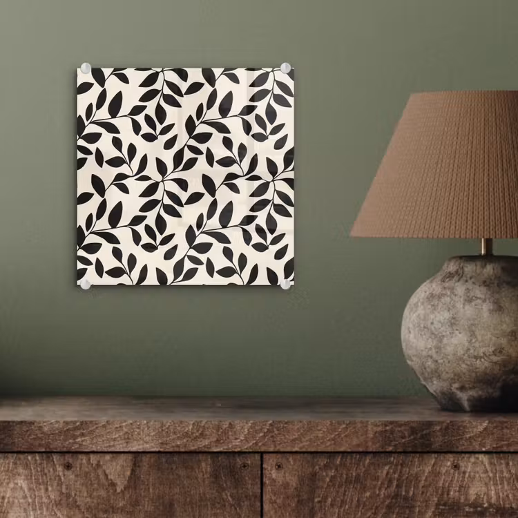 Elegant - Patroon - Zwart - Beige plexiglas 5mm klein 11 -sfeer3