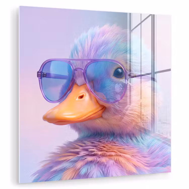 Eend - bril - Pastel plexiglas 5mm klein -zzzproduct_nieuw