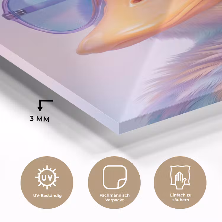 Eend - bril - Pastel plexiglas 5mm klein -wsfeer2_DE