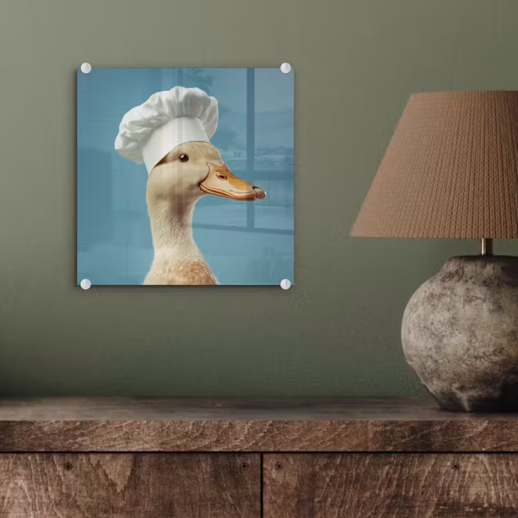 Eend - Koksmuts - Cute - Vogel plexiglas 5mm klein -sfeer3