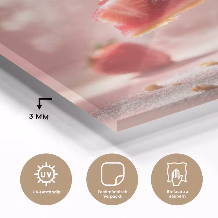 Aardbei - Taart- Eten - Roze plexiglas 5mm klein -wsfeer2_DE