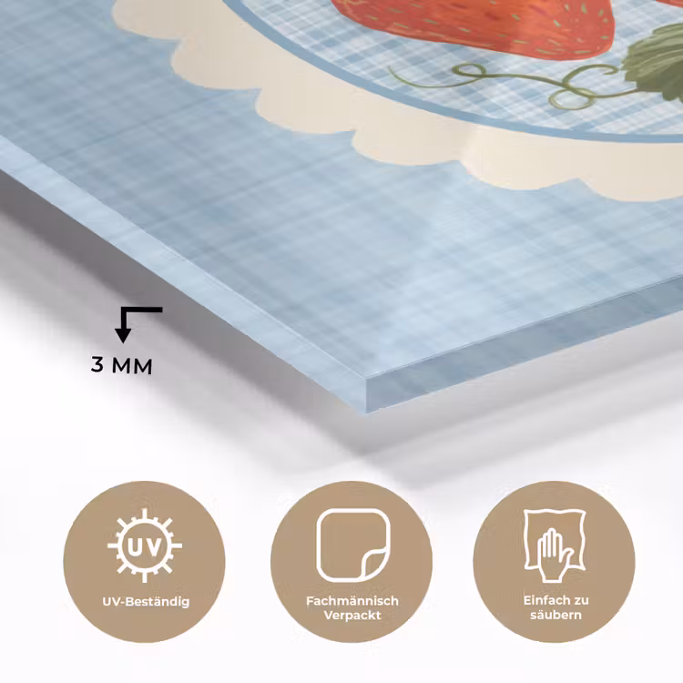 Aardbeien - Lijst - Rood - Geruit plexiglas 5mm klein -wsfeer2_DE