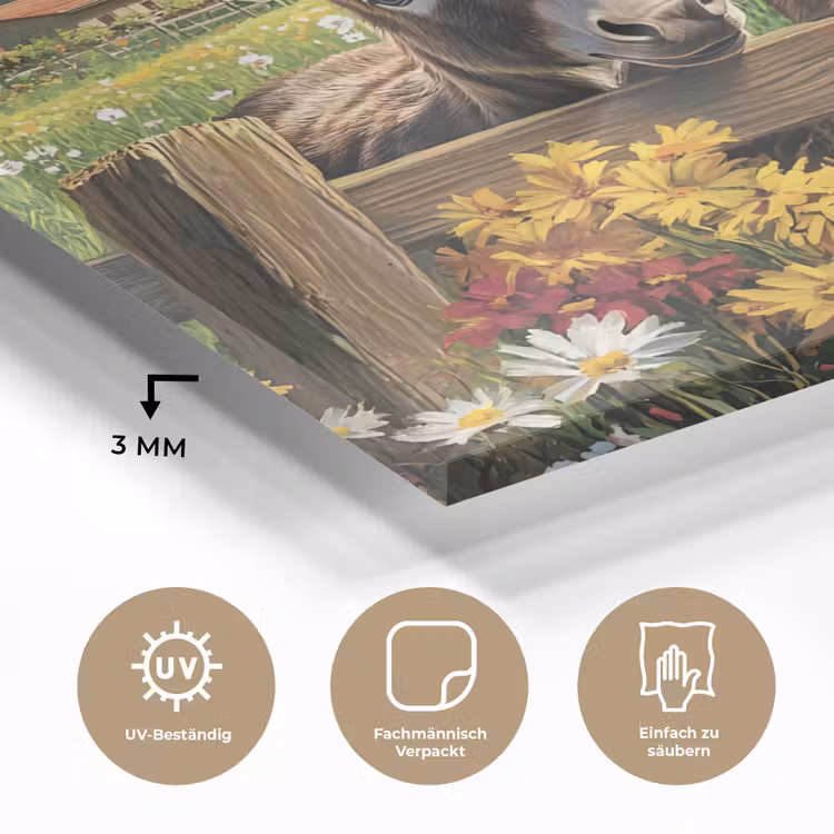 Ezels - Bloemen - Zomers plexiglas 5mm klein -wsfeer2_DE