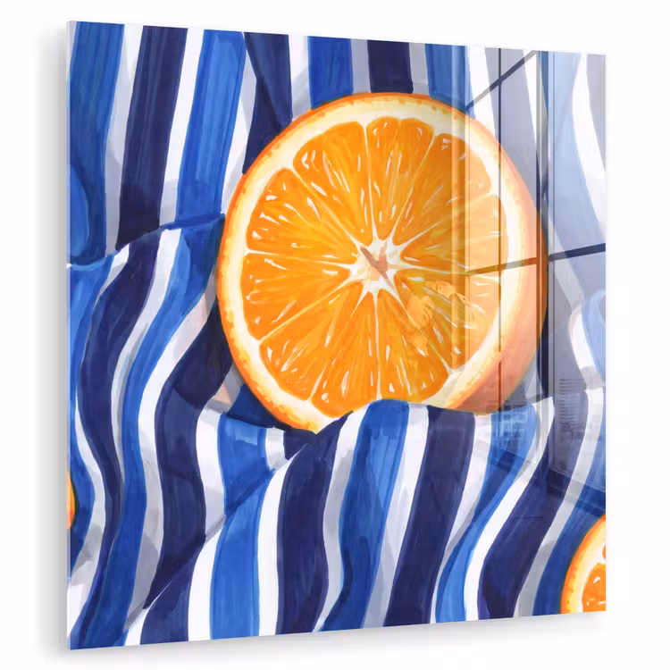 Glasbild - Essen – Obst – Orange - Eten - Fruit - Oranje plexiglas 5mm klein