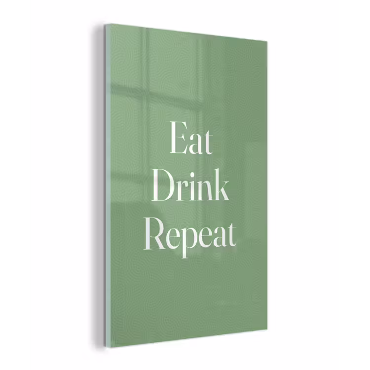 Eten - Drinken - Tekst - Mintgroen plexiglas 5mm klein -z3d