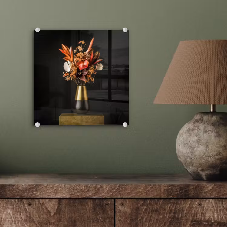 Exotisch - Boeket - Vaas - Goud plexiglas 5mm klein -sfeer3