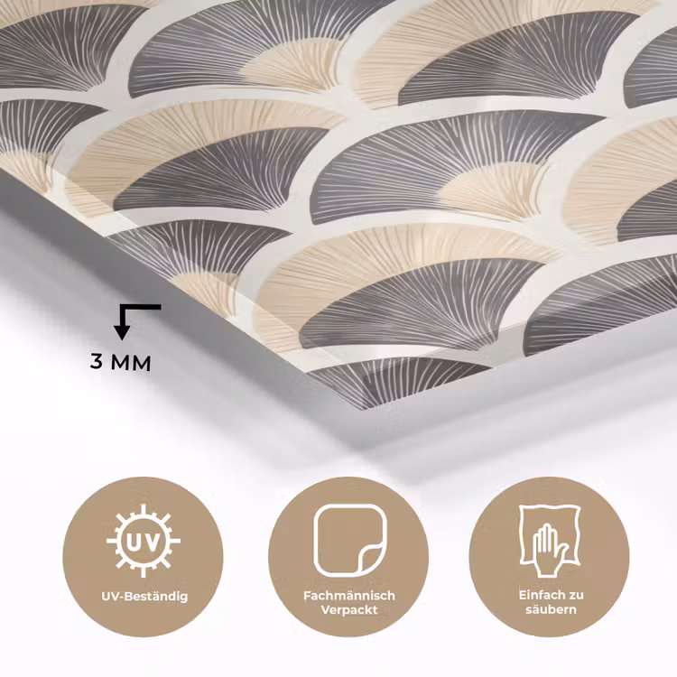 Waaier - Patroon - Zwart - Beige plexiglas 5mm klein 11 -wsfeer2_DE