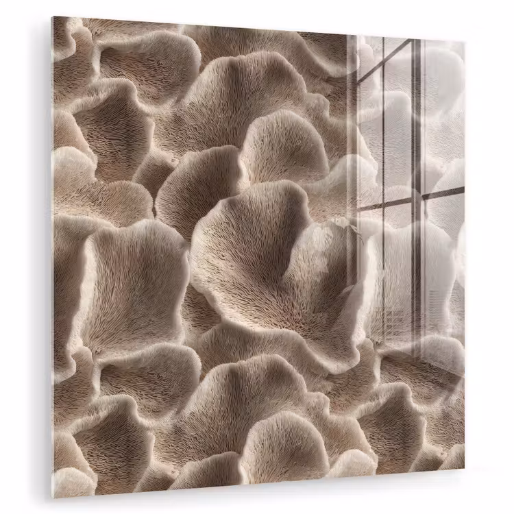 Waaiervorm - Beige - Vezel textuur plexiglas 5mm klein 11 -zzzproduct_nieuw