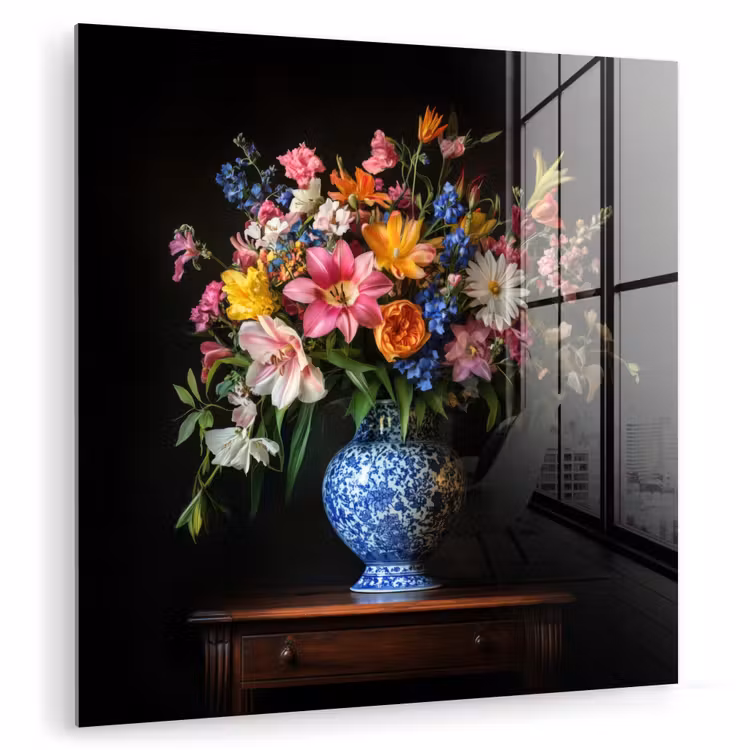Kleur - Vaas - Bloemen - Boeket plexiglas 5mm klein -zzzproduct_nieuw