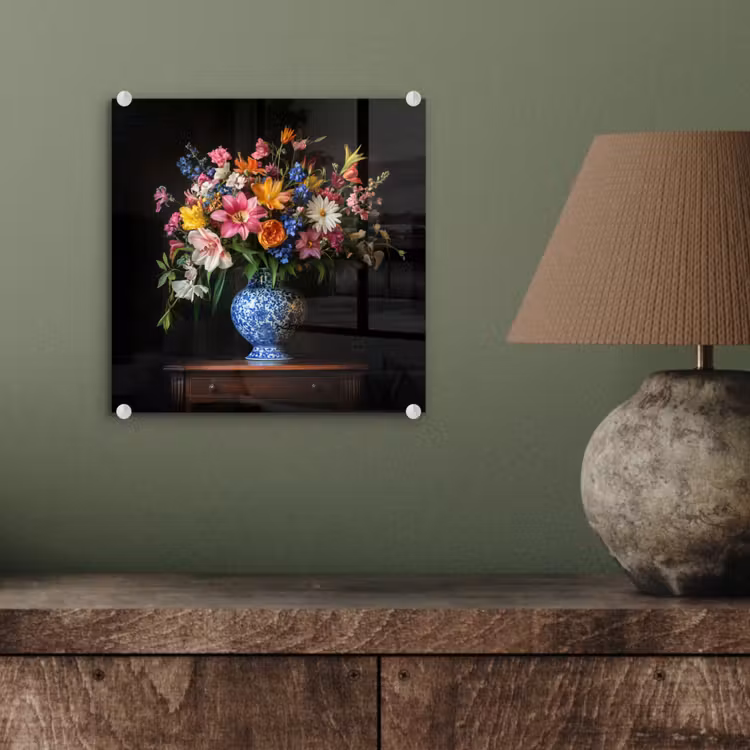 Kleur - Vaas - Bloemen - Boeket plexiglas 5mm klein -sfeer3
