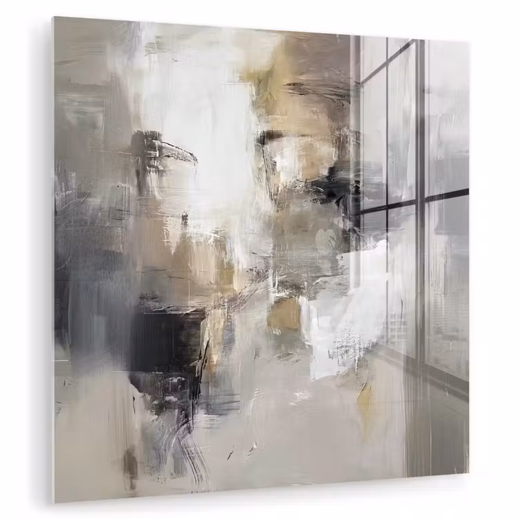Kleurenpalet - Penseelstreken - Beige - Nevelig plexiglas 5mm klein -zzzproduct_nieuw