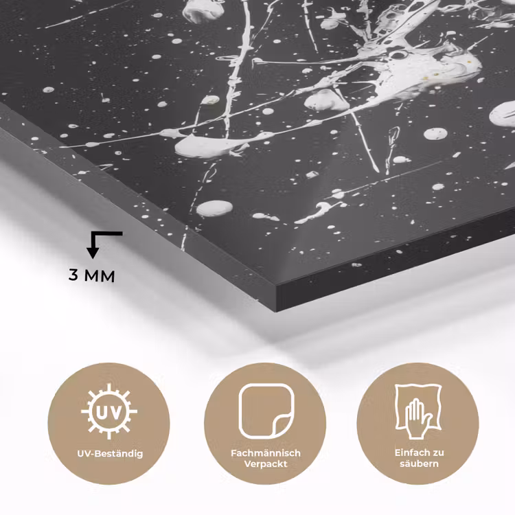 Verfspatten - Wit - Abstract - Explosie plexiglas 5mm klein -wsfeer2_DE