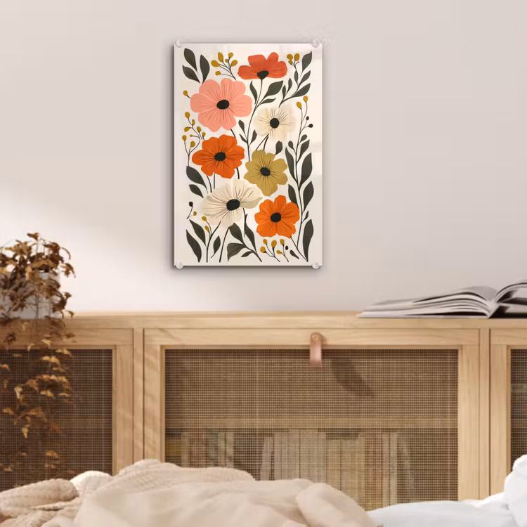 Veldbloemen - Stengels - Blaadjes - Groen plexiglas 5mm klein -sfeer4
