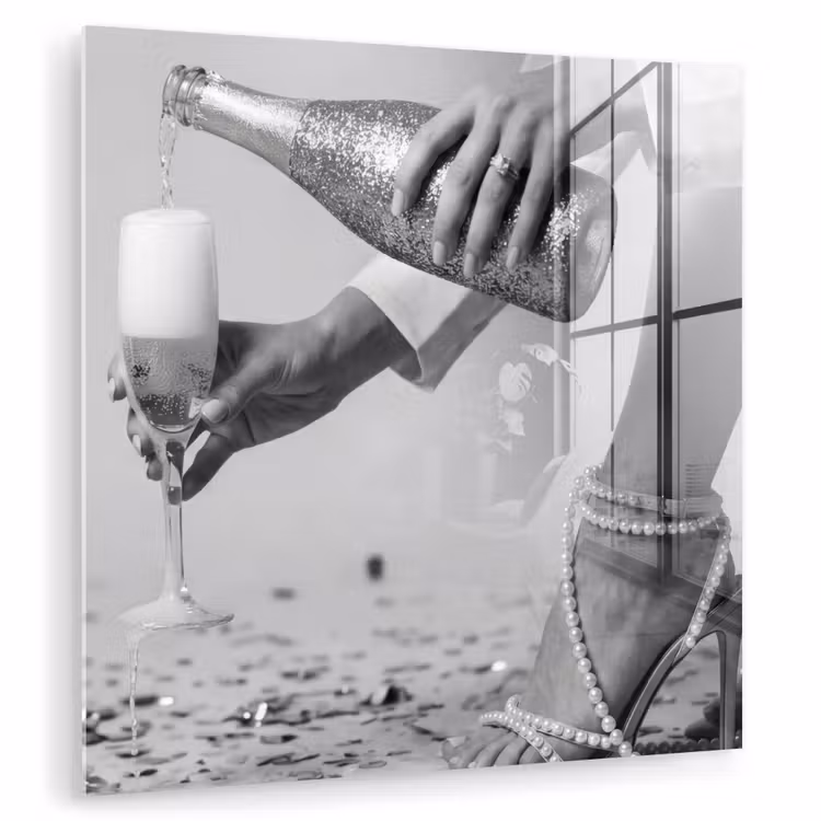 Feestelijk - Champagne - Discobal plexiglas 5mm klein -zzzproduct_nieuw