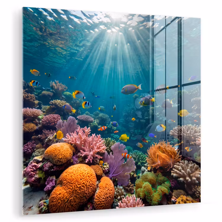 Vis - Koraal - Oceaan - Natuur - Kleurrijk plexiglas 5mm klein -zzzproduct_nieuw