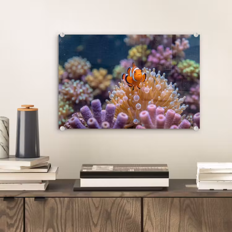 Vis - Koraal - Onderwater - Oranje - Dieren plexiglas 5mm klein -sfeer1