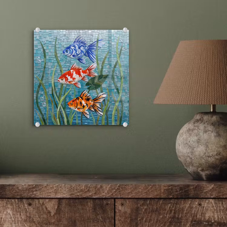 Vis - Mozaïek - Onderwater - Kleurrijk - Dieren plexiglas 5mm klein -sfeer3