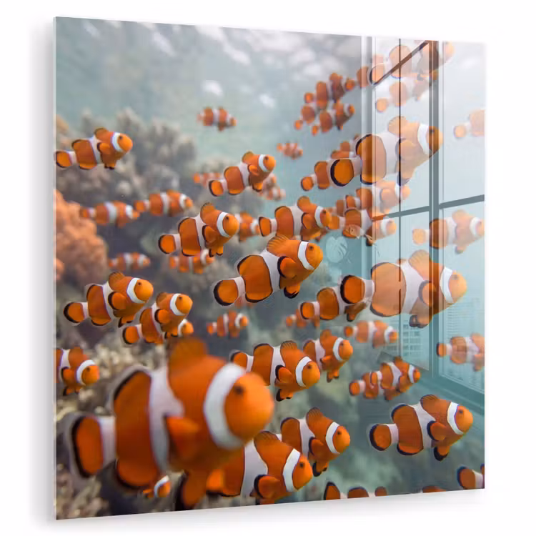 Vis - School - Onderwater - Dieren - Oranje plexiglas 5mm klein -zzzproduct_nieuw