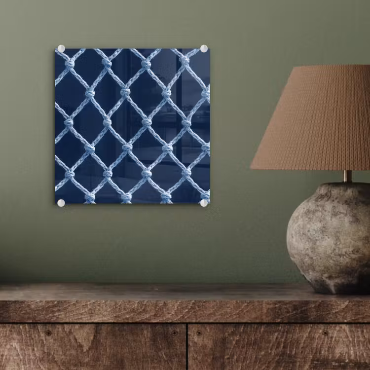 Visnet - Touw - Patroon - Marineblauw plexiglas 5mm klein 11 -sfeer3