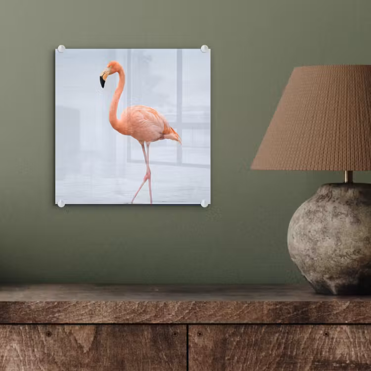 Flamingo - Zee - Roze plexiglas 5mm klein -sfeer3