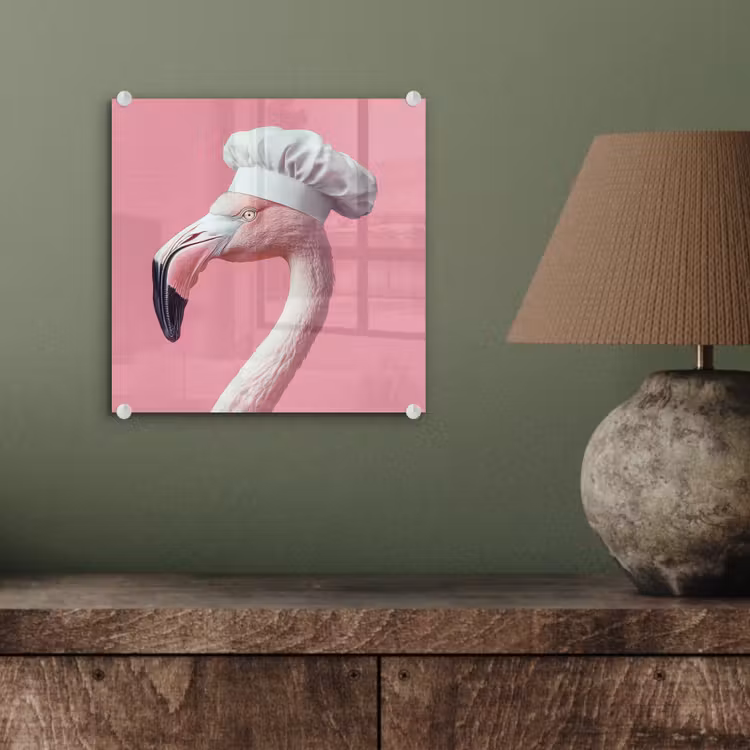 Flamingo - Roze - Koksmuts - Vogel plexiglas 5mm klein -sfeer3